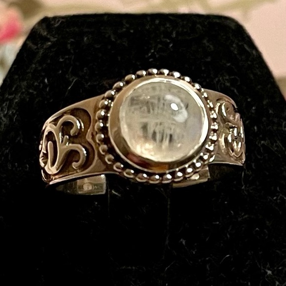 VINTAGE RETIRED SILPADA STERLING SILVER AND MOONSTONE RING SIZE 7 - Picture 5 of 11